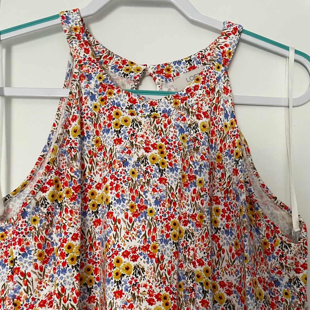 NWOT LOFT Floral Halter Dress - Picture 2 of 5